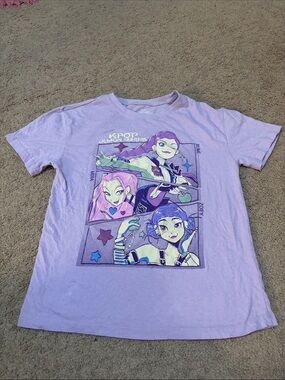 K-Pop Demon Hunters Girls' Lavender Graphic Tee